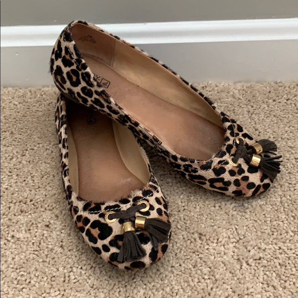 Sperry Leopard Print Flats